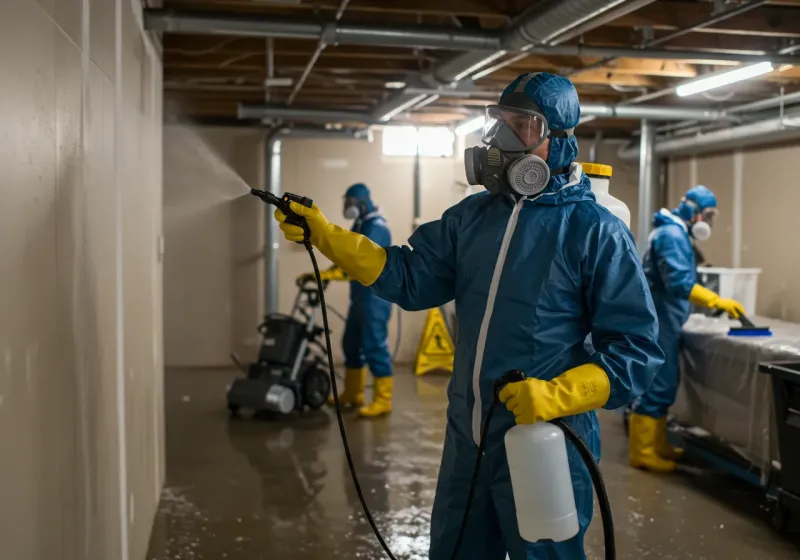 Basement Sanitization and Antimicrobial Treatment process in Highland City, FL