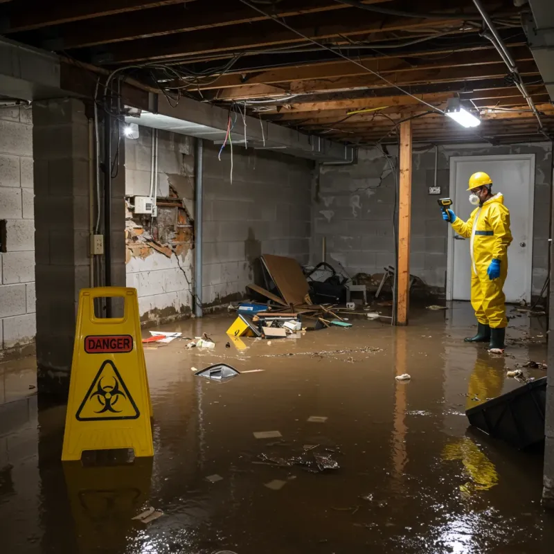 Flooded Basement Electrical Hazard in Highland City, FL Property